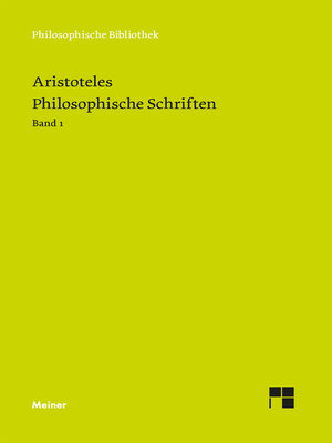 cover image of Philosophische Schriften. Band 1